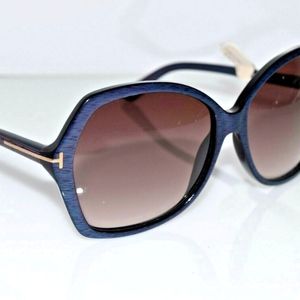Tom Ford Sunglasses Carola Blue Iridescent Oversized TF328 83F 60-15-140 Vintage